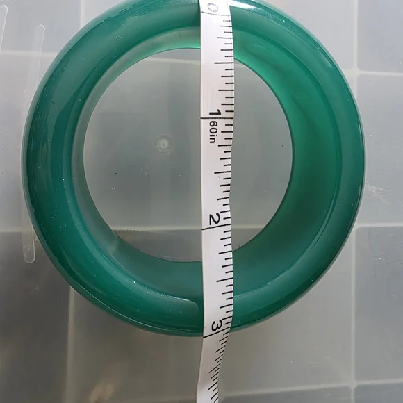 GoGo Old Chunky Bangle Green Retro - Picture 7 of 8